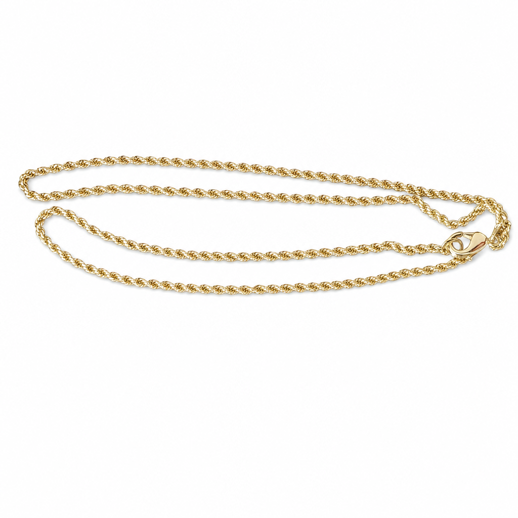 Miniature de Twisted Rope Gold Chain