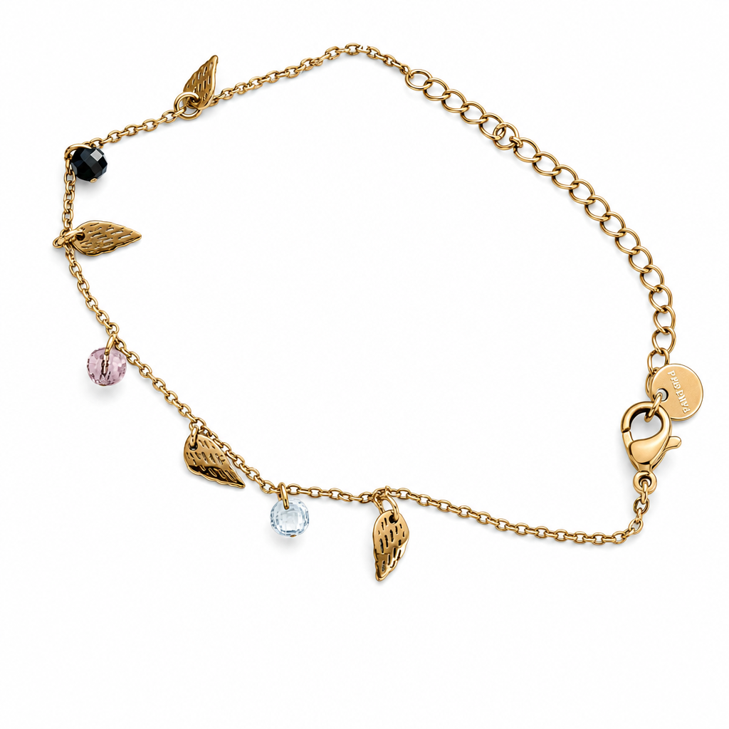 Miniature de Leaves & Crystals Charm Bracelet